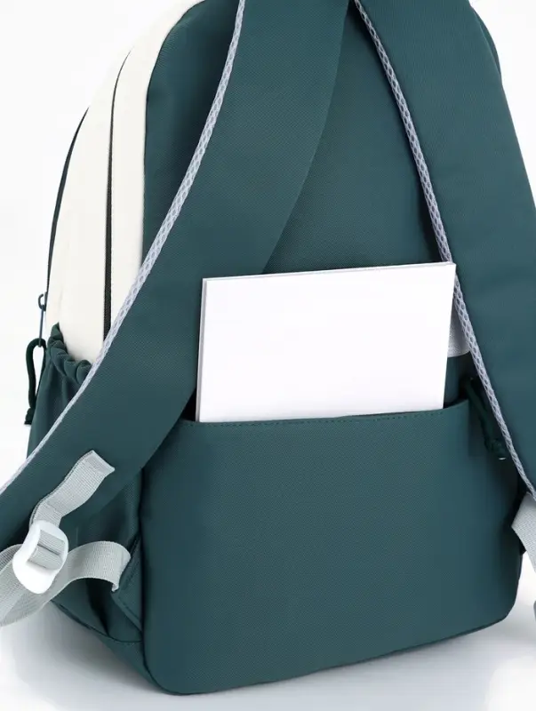 Рюкзак школьный, с кошельком, для девочки, 32&times;14&times;46 см, зелёный