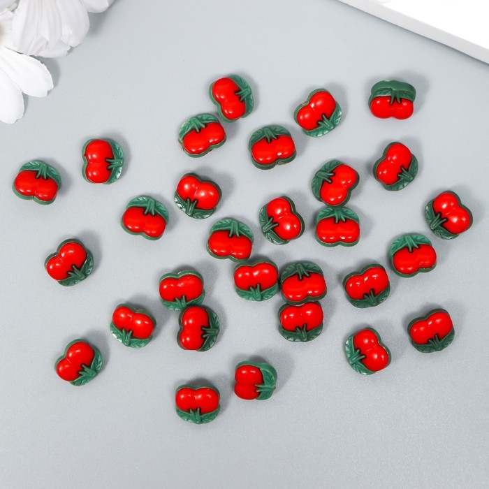 Набор пуговиц декоративных пластик Набор пуговиц декоративных пластик "Вишенки" набор 30 шт 1,3х1,2 см