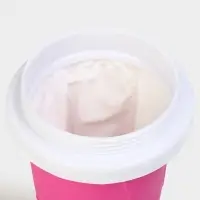 Стакан для мороженого, слаш стакан Доляна &laquo;Мэджик&raquo;, 21&times;11&times;11 см, силикон, розовый