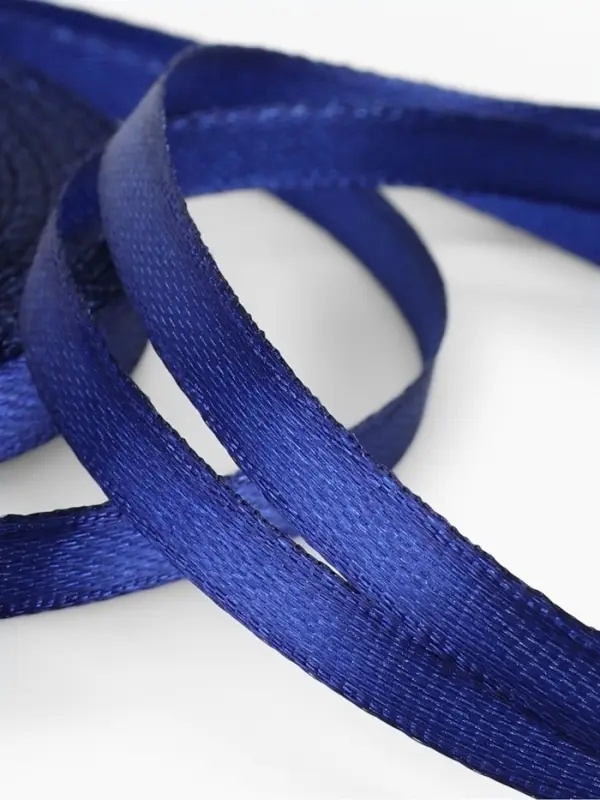 Лента атласная, 6 мм, 23±1 м, синяя №120 Лента атласная, 6 мм, 23±1 м, синяя №120