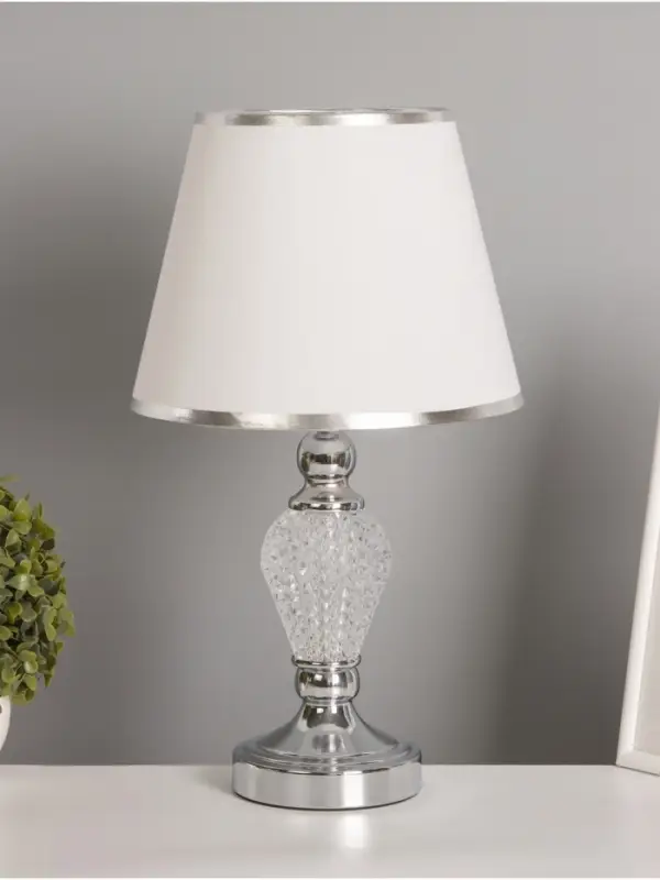 Настольная лампа &laquo;Инес&raquo; Е27 40 Вт хром 25&times;25&times;43 см RISALUX