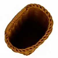 Корзина пластик 15 х 18 х 12 см, ручка 10 см коричневый