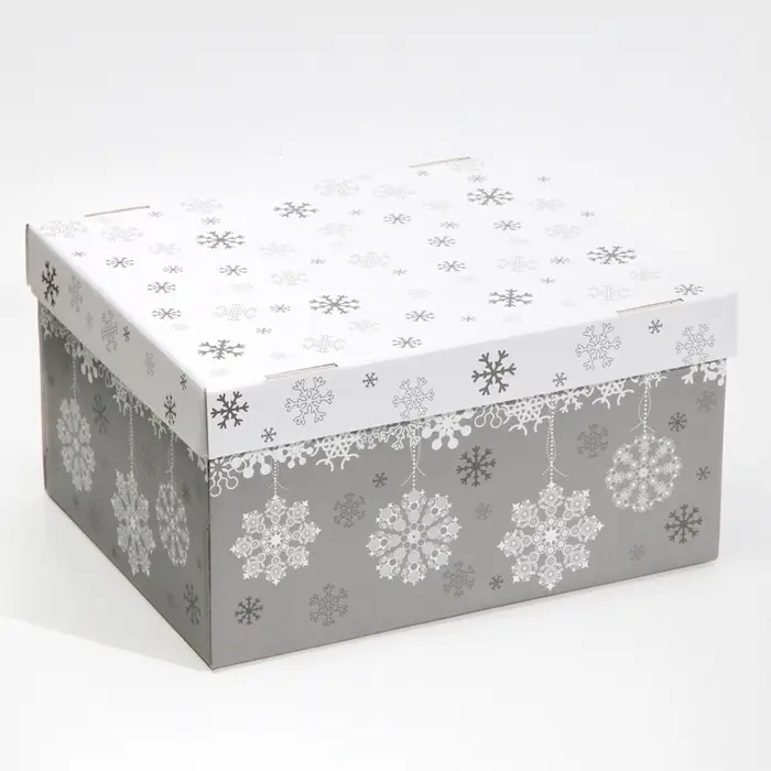 Коробка подарочная новогодняя складная Let it snow, 31&times;25.5&times;16 см, Новый год