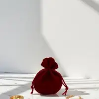 Набор бархатных мешочков для украшений, 100 шт. 7&times;9 см, бордовый