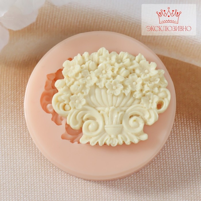 Молд силикон Молд силикон "Ваза с цветами" 4,4х3,7х0,5 см