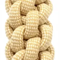 Игрушка канатная плетеная с ручкой,до 150 г, до 30 см