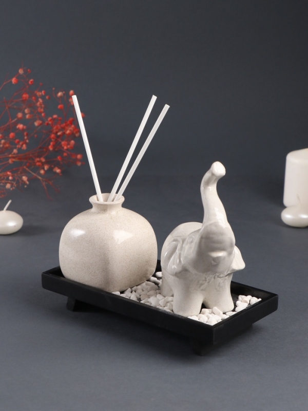 Диффузор керамика  Диффузор керамика "Слон" аромапалочки 3 шт 9,5х20х16 см