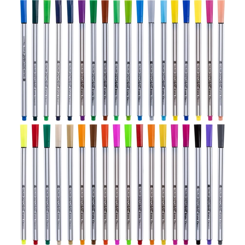 Набор линеров для скетчинга SKETCH&ART  В ПВХ кармане 0.4 мм 36 цв 36-0014