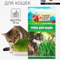 Семена Трава для кошек, 10 г, &laquo;Рецепты дедушки Никиты&raquo;