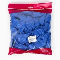 Воздушные шары латексные 12", пастель, 100 шт., синие