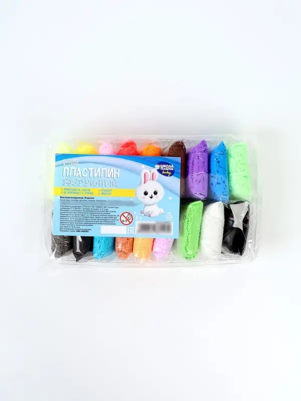 Воздушный пластилин, 18 цветов, МИКС