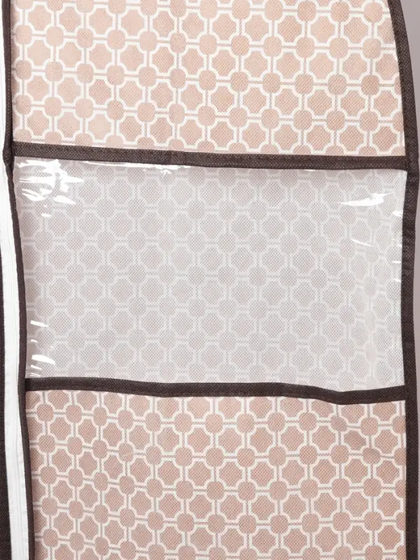 Чехол для одежды Доляна &laquo;Браун&raquo;, ПВХ окно, плотный, 90&times;60 см, коричневый