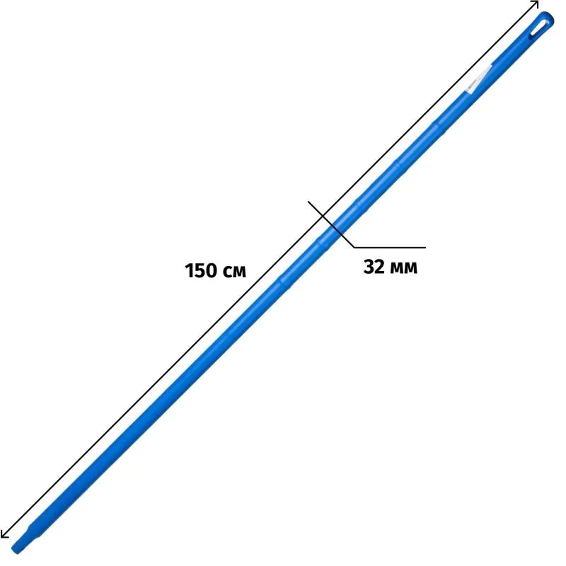 Рукоятка FBK цельнолитая типа моноблок 1500мм,полипропилен, синяя 29904-2