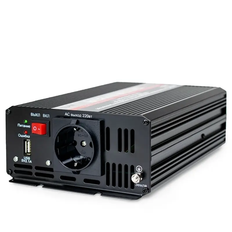 Автомобильный инвертор 12/220V AVS IN-PS600W Чистая синусоида