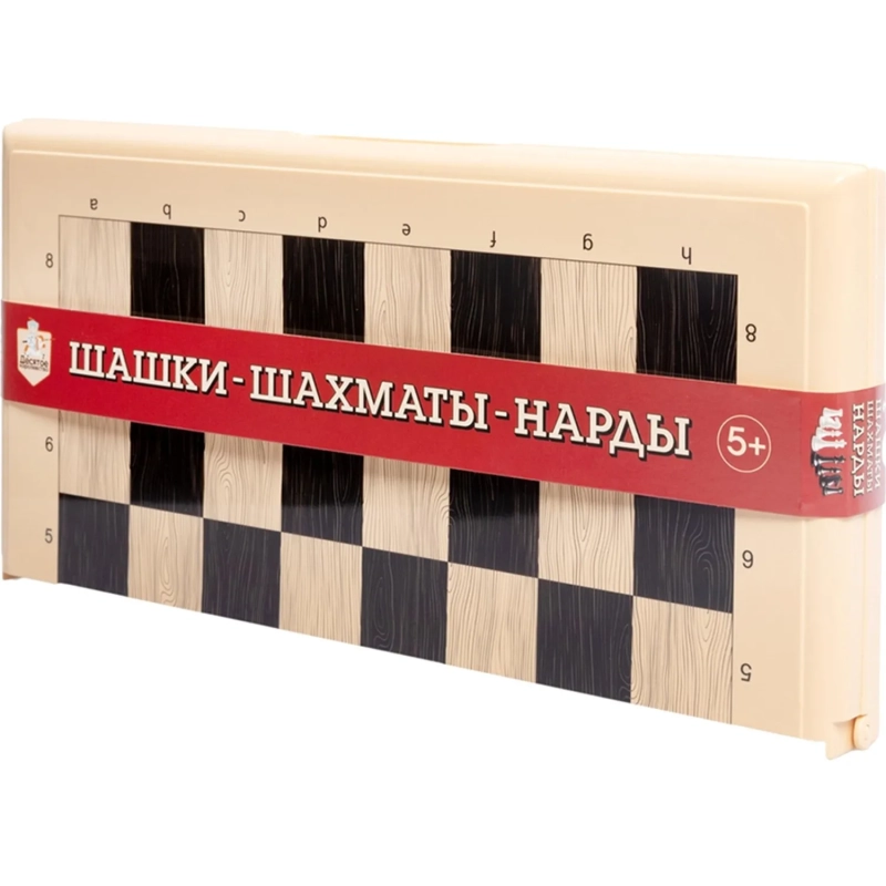 Настольная игра Шашки-Шахматы-Нарды (бол, беж),   03893