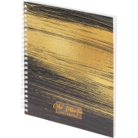 Бизнес-тетрадь Gold Collection А5, 96л, кл,обл.картон, спираль,черный