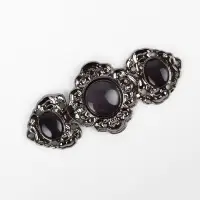 Декоративная застёжка, 6.3&times;2.8 см, цвет чёрный