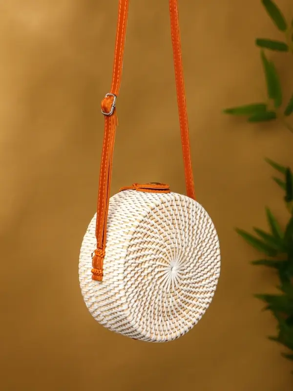 Сумка плетеная ротанг "Единорог", 15х6х60 см