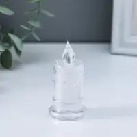 Светодиодная свеча LED - ночник RISALUX &laquo;С подтёками&raquo;, 3&times;LR41, прозрачный, 3.5&times;3.5&times;7.2 см