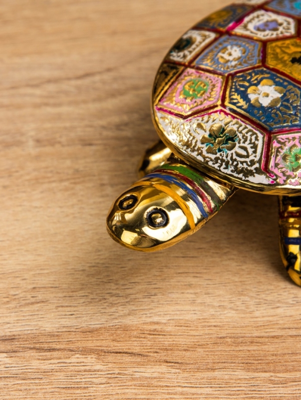 Сувенир-шкатулка Сувенир-шкатулка "Черепаха с узором" латунь 10х6х3 см