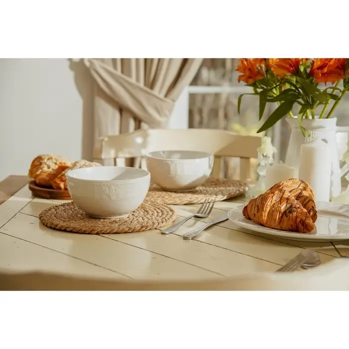Салатники SL Home &laquo;Винтаж фрэнч&raquo;, 800 мл, d=15 см, набор 2 шт., фарфор, белые