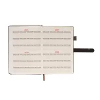 Ежедневник недатированный формат А5, 80л, линия, с ручкой, подар коробка, Черный