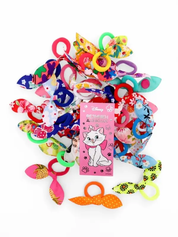 Резинка для волос 30 шт., набор, бантик, Кошечка Мари