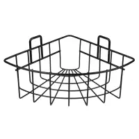 VETTA Полка настенная, угловая, металл, 26x19x8 см, черный