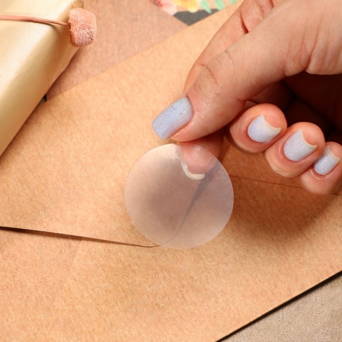 Наклейка прозрачная 3,8 х 3,8 см, 300 шт Наклейка прозрачная 3,8 х 3,8 см, 300 шт