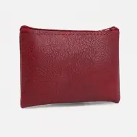 Кошелёк женский на молнии, 14&times;1&times;9 см, бордовый