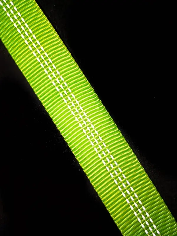 Ремень - поводок безопасности для собак, 50-70&times;2.5 см, амортизирующий, зелёный