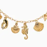 Колье на цепочке &laquo;Морской мир&raquo;, L=40 см, цвет золото