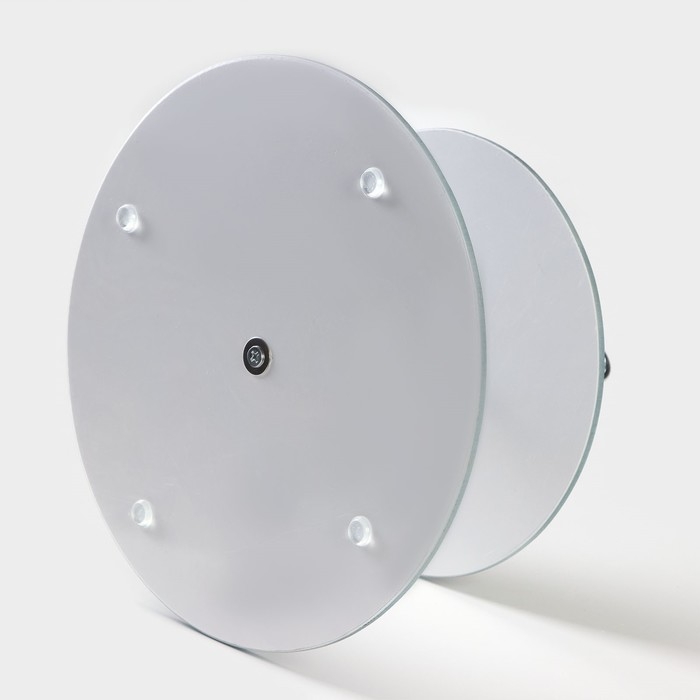 Фруктовница стеклянная 2-х ярусная круглая Доляна «Мрамор оникс», d=25/20 см, цвет серый Фруктовница стеклянная 2-х ярусная круглая Доляна «Мрамор оникс», d=25/20 см, цвет серый