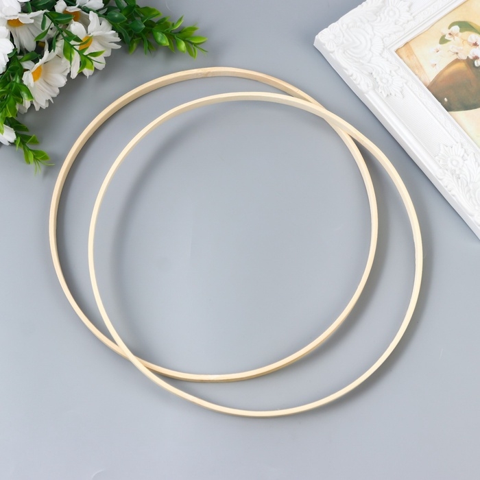 Кольцо бамбук для изготовления ловца снов набор 2 шт d=23 см Кольцо бамбук для изготовления ловца снов набор 2 шт d=23 см