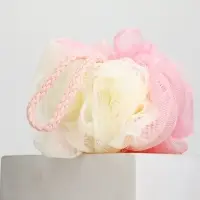 Мочалка для тела двуцветная, 30 г, цвет розовый