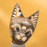 Сувенир «Кошка», 60×14×6 см, дерево, коричневый, МИКС