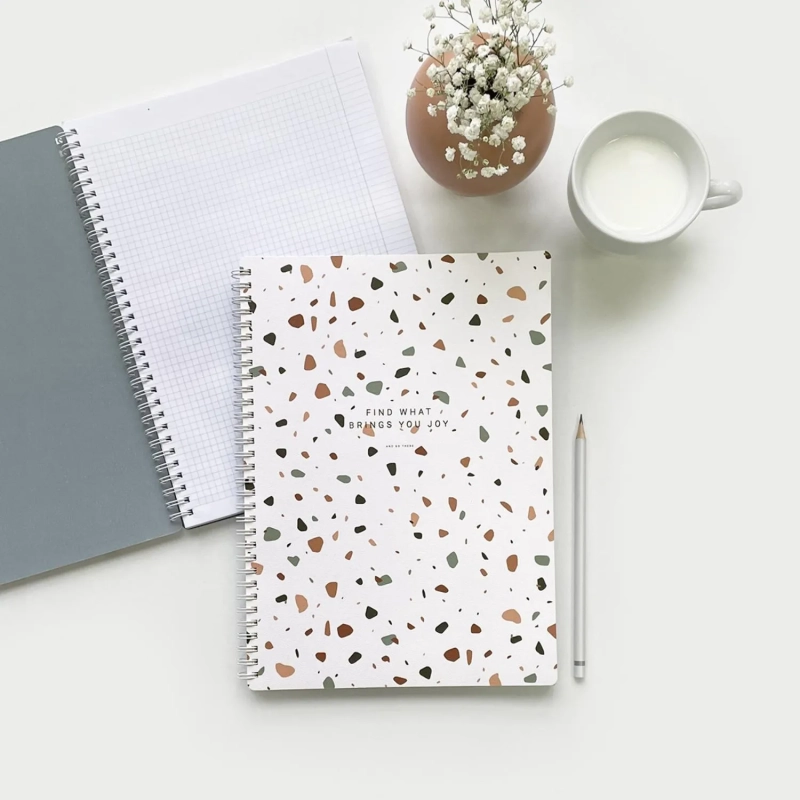 Бизнес-тетрадь А4 96л.клетка,спир,Be Smart,Terrazzo,N3694