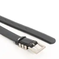 Ремень женский, 110&times;2.8 см, прямоугольная пряжка металл, серебристая, чёрный