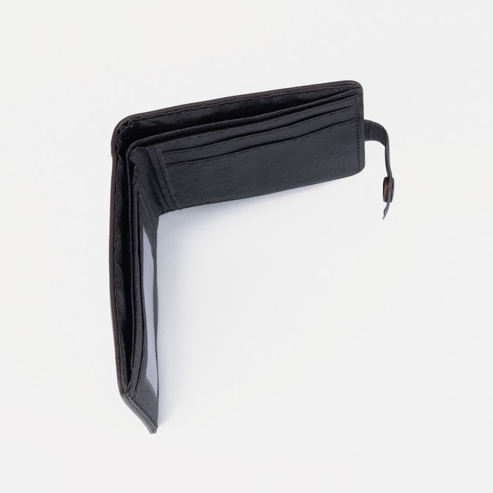 Портмоне мужское на кнопке, для купюр, для карт, для монет, цвет коричневый Портмоне мужское на кнопке, для купюр, для карт, для монет, цвет коричневый