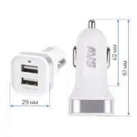 USB автомобильное зарядное устройство AVS 2 порта UC-323 (3,6А)