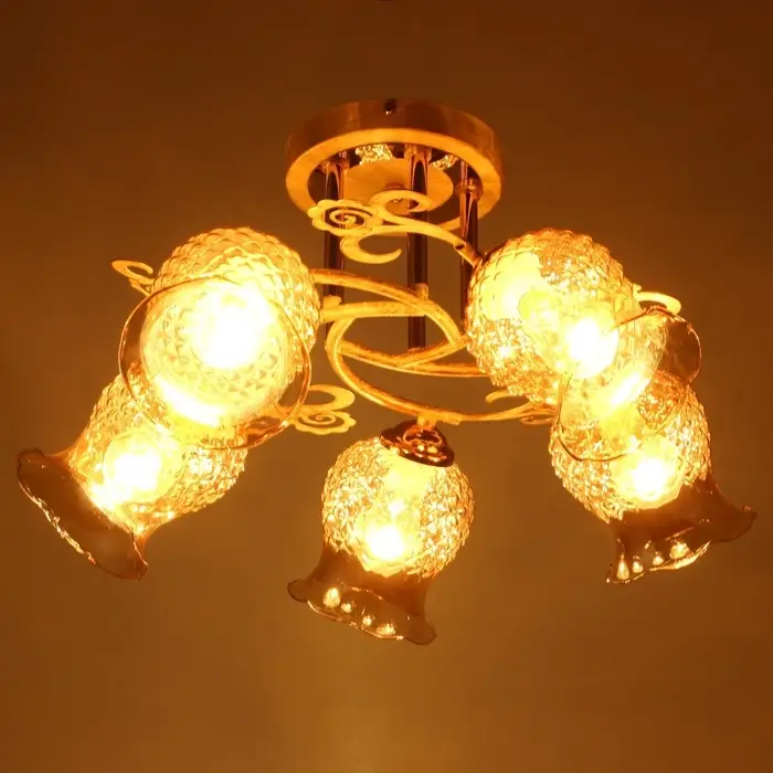 Светильник потолочный BayerLux &laquo;Фрези&raquo;, 5&times;Е27, 40 Вт, золото, 58&times;58&times;28 см