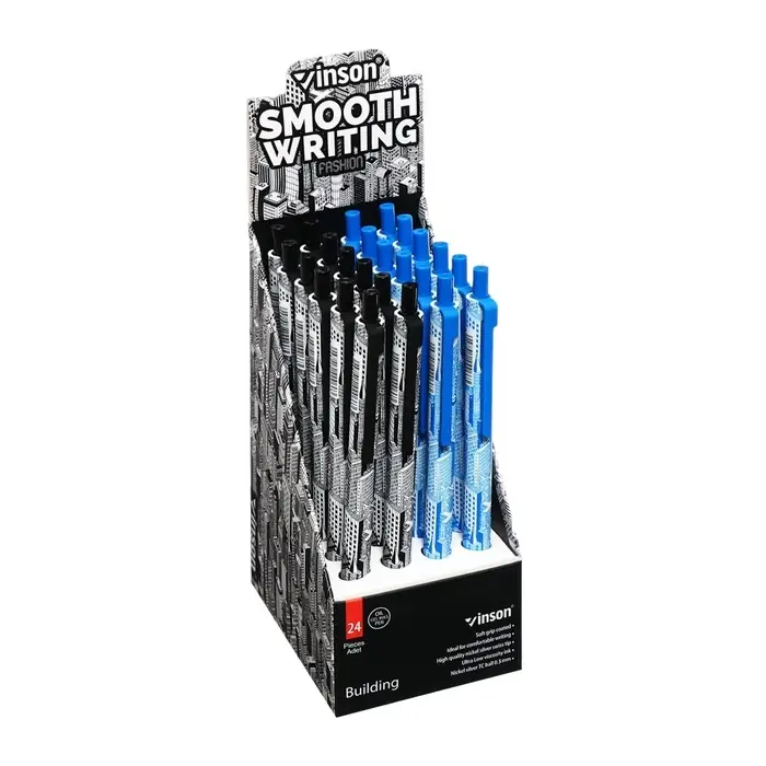 Ручка шариковая автоматическая 0.5 мм, Vinson, синяя масляная, софттач, штрихкод на шт., МИКС Ручка шариковая автоматическая 0.5 мм, Vinson, синяя масляная, софттач, штрихкод на шт., МИКС