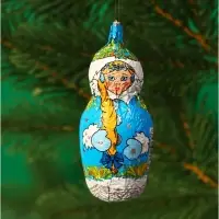 Шоколадная фигурка новогодняя на нитке "Дед Мороз, Снегурочка, Снеговик", МИКС, 18 г Шоколадная фигурка новогодняя на нитке "Дед Мороз, Снегурочка, Снеговик", МИКС, 18 г