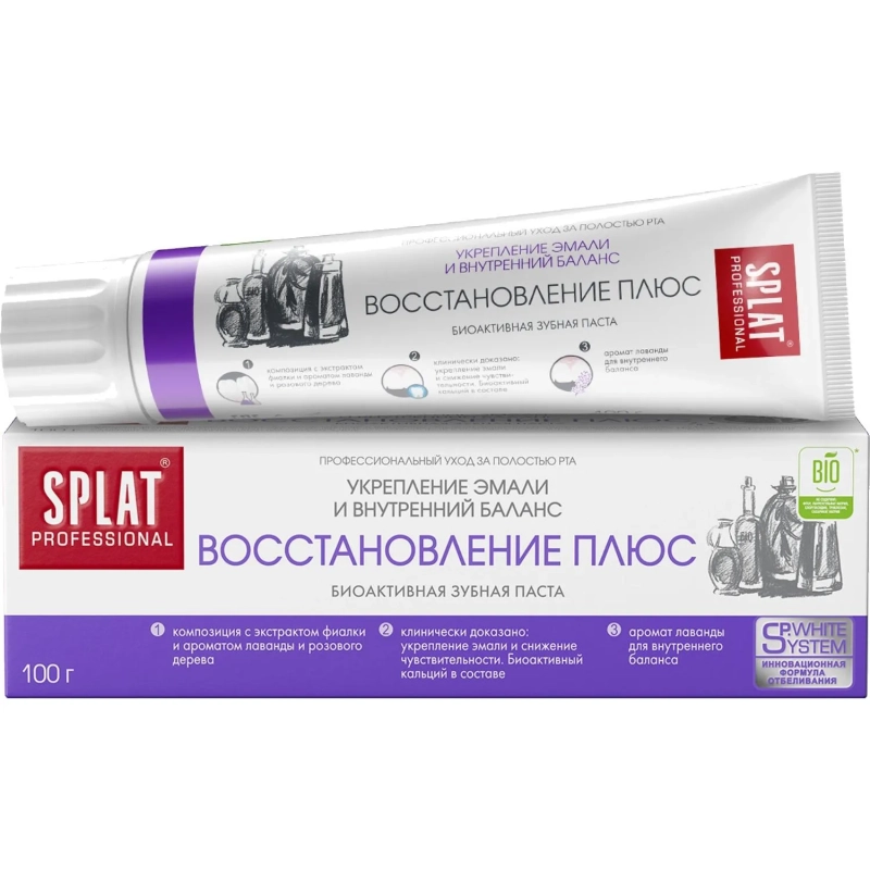 Зубная паста 'SPLAT (СПЛАТ) Recov Plus / Восстановление Плюс', 80 мл/100г