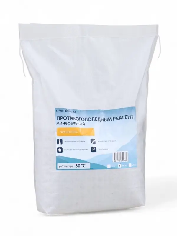 Реагент противогололёдный, пескосоль, 10 кг, работает при &ndash; 30 &deg;C, в мешке, Greengo