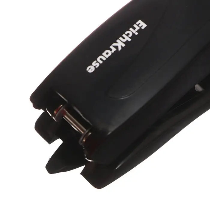 Степлер канцелярский № 10, ErichKrause Elegance, до 20 листов, встроенный антистеплер, черный