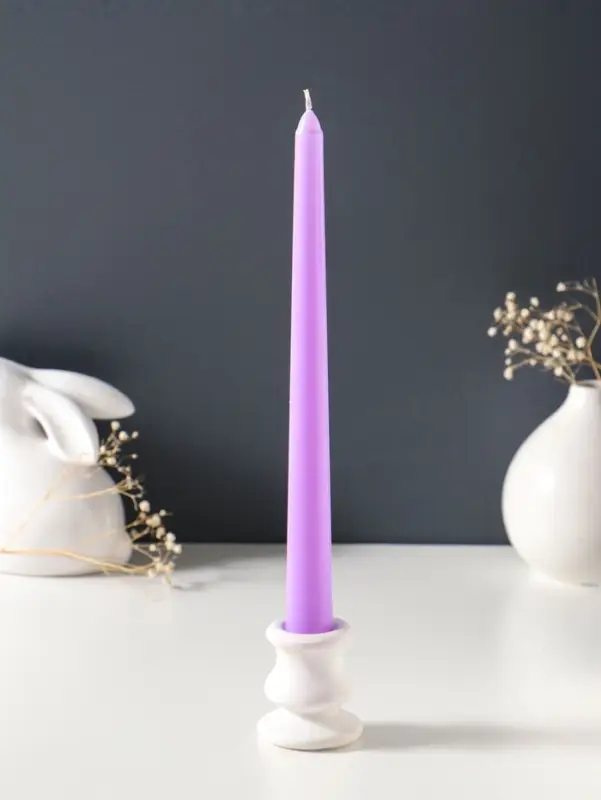 Набор свечей античных 25 см, 2 шт., 58 г, 7 ч, лаванда