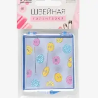 Игольница магнитная &laquo;Пуговки&raquo;, 7&times;8 см, голубая