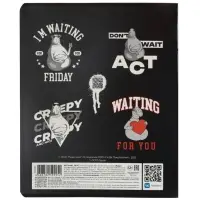 Тетрадь 48л кл Hatber "ЖДУН", на скобе, скругл углы, выб лак, 60-65г/м&sup2; 5В МИКС