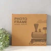 Фоторамка пластик 13х18 см "Зайка в поезде" розовый 3х27,5х24,8 см